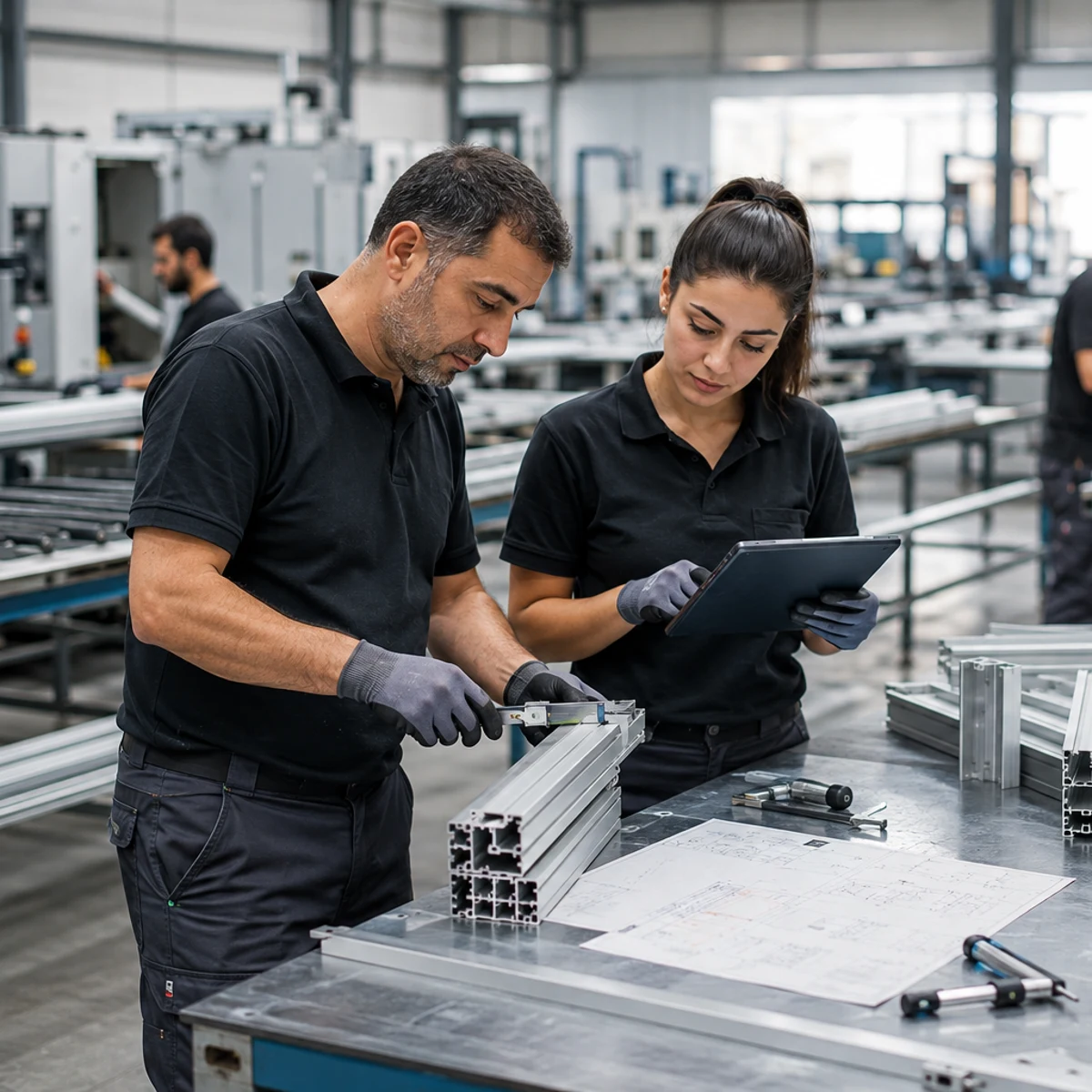 The Poupa team at the Dali factory
